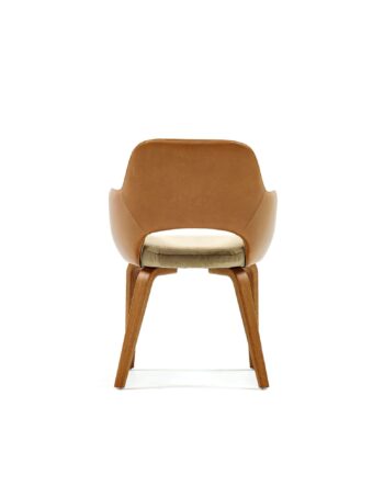 Hemelaer Interior Durlet Messeyne messeyne chair leather habano fabric gold feet walnut 3
