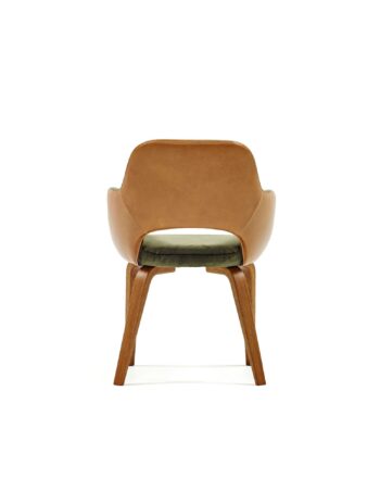 Hemelaer Interior Durlet Messeyne messeyne chair leather habano fabric green feet walnut 2