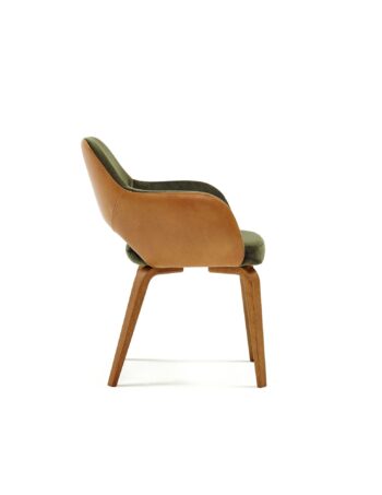 Hemelaer Interior Durlet Messeyne messeyne chair leather habano fabric green feet walnut 3
