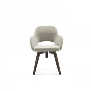 Hemelaer Interior Durlet Messeyne messeyne chair swivel base leather chamo albast with fabric arco cloud 1