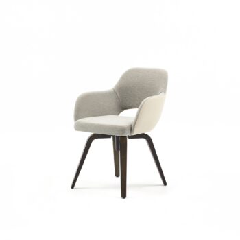 Hemelaer Interior Durlet Messeyne messeyne chair swivel base leather chamo albast with fabric arco cloud 2