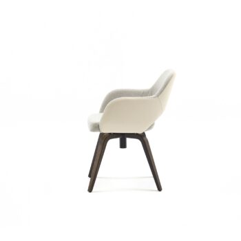 Hemelaer Interior Durlet Messeyne messeyne chair swivel base leather chamo albast with fabric arco cloud 3