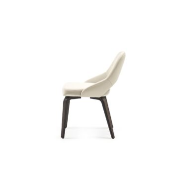 Hemelaer Interior Durlet Messeyne messeyne chair without arms leather albast with avalon fabric 3