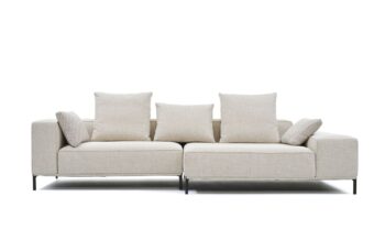 Hemelaer Interior Durlet Buenavista buenavista sofa two depths fabric modena white front2 highres jpg