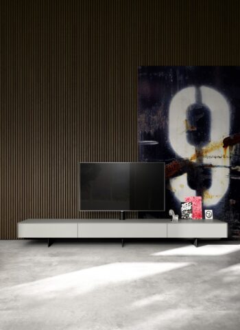 Hemelaer Interior Kettnaker Soma collectie SOMA W 21 015 01 Lowboard grau TV Loesung moderne Moebel